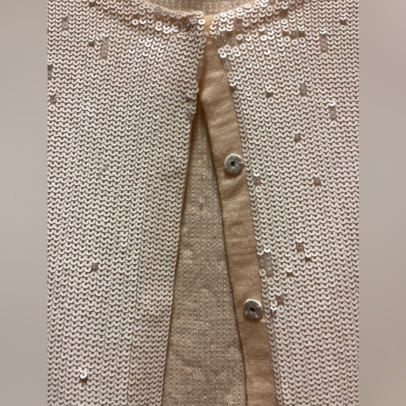 Crewcuts white sequin long sleeve sweater - Picture 3 of 6